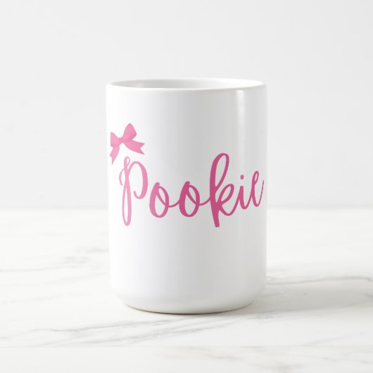 Tasse rose mignonne "Pookie" (Centre)