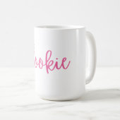 Tasse rose mignonne "Pookie" (Devant droit)