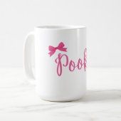 Tasse rose mignonne "Pookie" (Devant gauche)