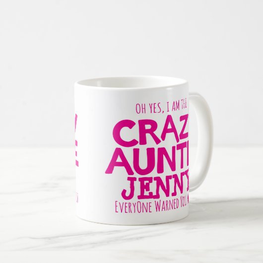 Tasse rose nommée faite sur commande (Devant droit)