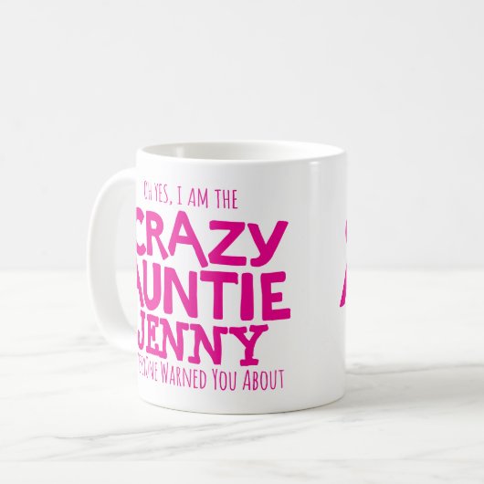 Tasse rose nommée faite sur commande (Devant gauche)