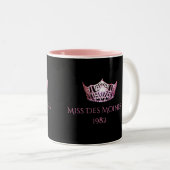 Tasse rose nommée faite sur commande de couronne (Devant droit)