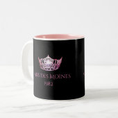 Tasse rose nommée faite sur commande de couronne (Devant gauche)