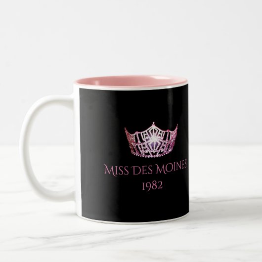 Tasse rose nommée faite sur commande de couronne (Gauche)
