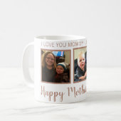 tasse ROSE personnalisée de jour de 3 de PHOTO (Devant gauche)