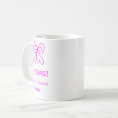 Tasse rose violet ruban douche de mariage ajouter (Devant gauche)