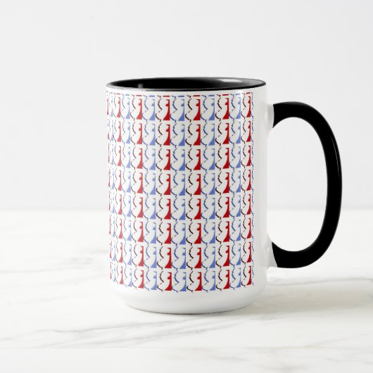 Tasse rouge, blanche et bleue de New Jersey de (Droite)