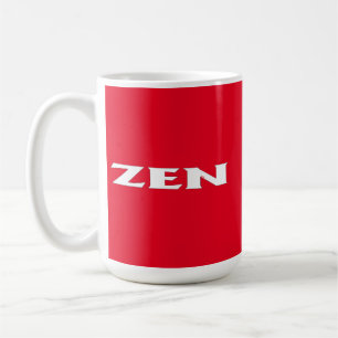 Tasse rouge blanche zen
