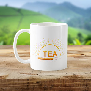 Tasse rouge bonne matinée pour amateur de thé