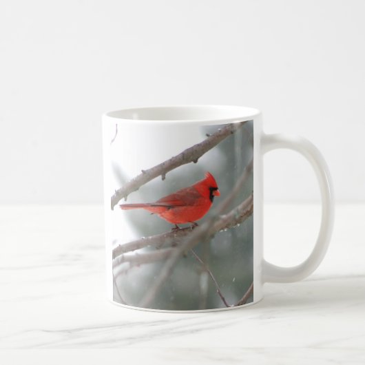 Tasse rouge cardinale d'oiseau (Droite)