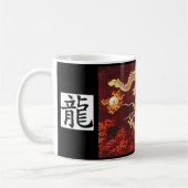 Tasse rouge chinoise de dragon (Gauche)
