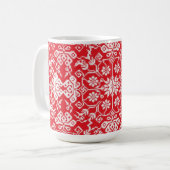 Tasse rouge confortable de vacances (Devant gauche)