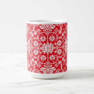 Tasse rouge confortable de vacances