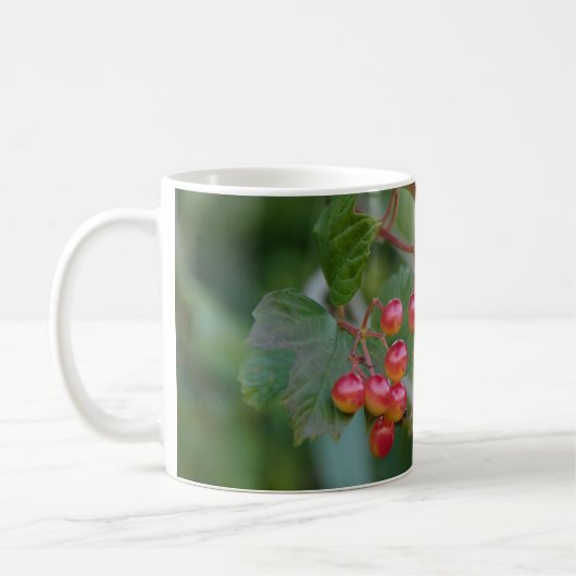 Tasse rouge de baie pour une boisson chaude (Gauche)
