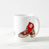 Tasse rouge de basket de Hightops (Devant droit)