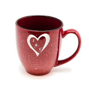 Tasse rouge de Bistros de Santa Fe d'initiales de