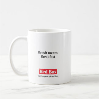 Tasse rouge de boîte - Brexit veut dire le petit