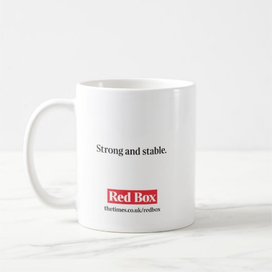 Tasse rouge de boîte - forte et stable (Gauche)