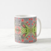 Tasse rouge de classique de fractale de photo de (Devant droit)