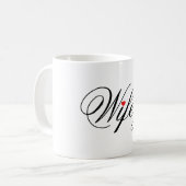 Tasse rouge de coeur de Wifey (Devant gauche)