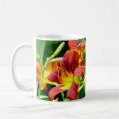 Tasse rouge de Daylilies (Gauche)