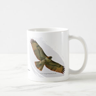 Tasse rouge de faucon de queue