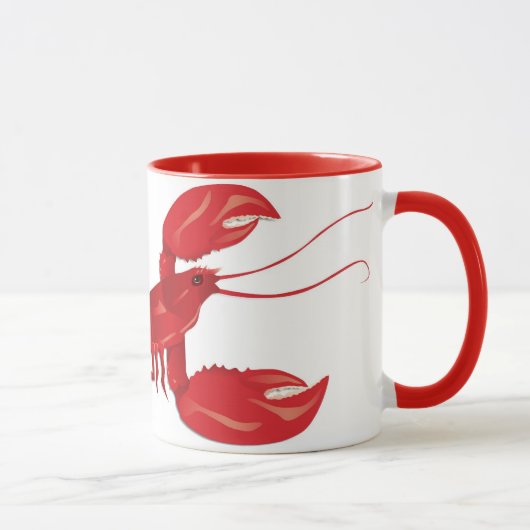 Tasse rouge de homard (Droite)