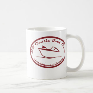 Tasse rouge de logo de club classique de bateau de