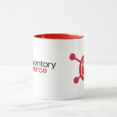 Tasse rouge de logo de source d'inventaire grande (Centre)