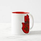Tasse rouge de main d'Ulster-Ecossais (Devant droit)