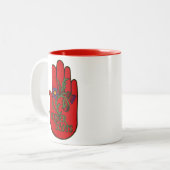 Tasse rouge de main d'Ulster-Ecossais (Devant gauche)