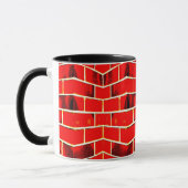 Tasse rouge de mur de briques (Gauche)