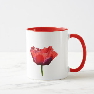 Tasse rouge de pavot
