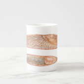 Tasse "rouge" de porcelaine tendre d'aquarelle de (Devant)