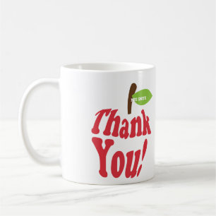 Tasse rouge de professeurs de typographie d'Apple