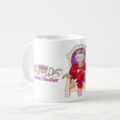 tasse rouge de reine de casquette - customisée - (Devant gauche)