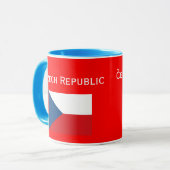 Tasse ROUGE de RÉPUBLIQUE TCHÈQUE (Devant gauche)