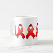 Tasse rouge de ruban de conscience (Devant gauche)