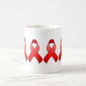 Tasse rouge de ruban de conscience (Centre)