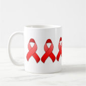 Tasse rouge de ruban de conscience (Gauche)