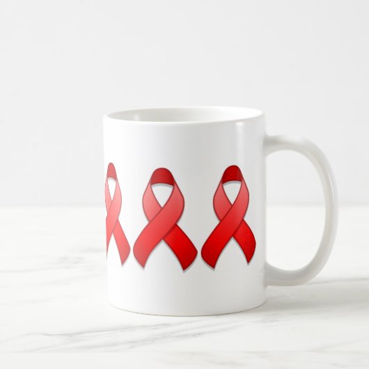 Tasse rouge de ruban de conscience (Droite)