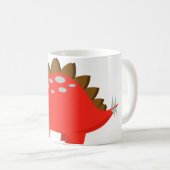 Tasse rouge de Stegosaurus (Devant droit)