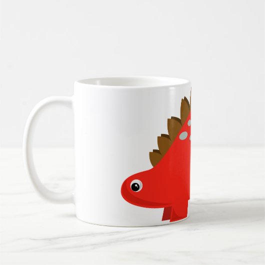 Tasse rouge de Stegosaurus (Gauche)