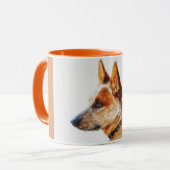 Tasse rouge de ton de Heeler deux de "boomer" (Devant gauche)