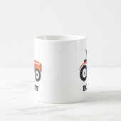 Tasse rouge de tracteur avec le nom (Centre)