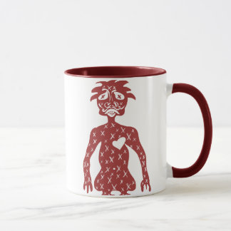 Tasse rouge de type