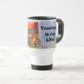 TASSE ROUGE DE VOYAGE DE CAMION DE GRANDE (Devant droit)