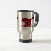 Tasse rouge de voyage de dragon (Devant droit)
