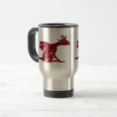 Tasse rouge de voyage de dragon (Devant gauche)