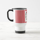 Tasse rouge de voyage de rayure de rétro SOURIRE (Gauche)
